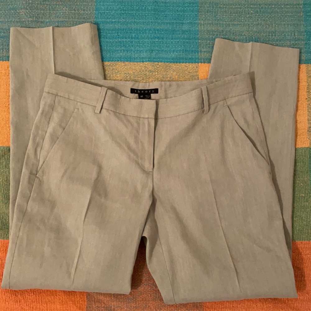 Theory Taygen Linen Ankle Pants- NWOT